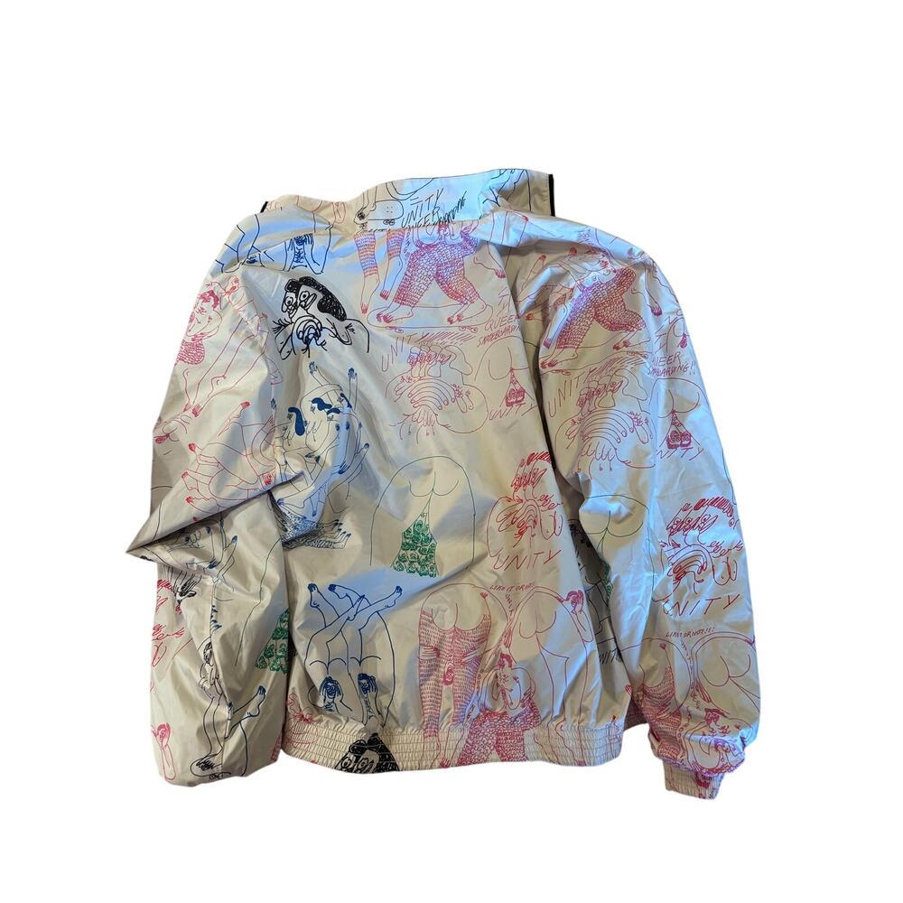 Unity Graphic Windbreaker Jacket Statement Art Pr… - image 4